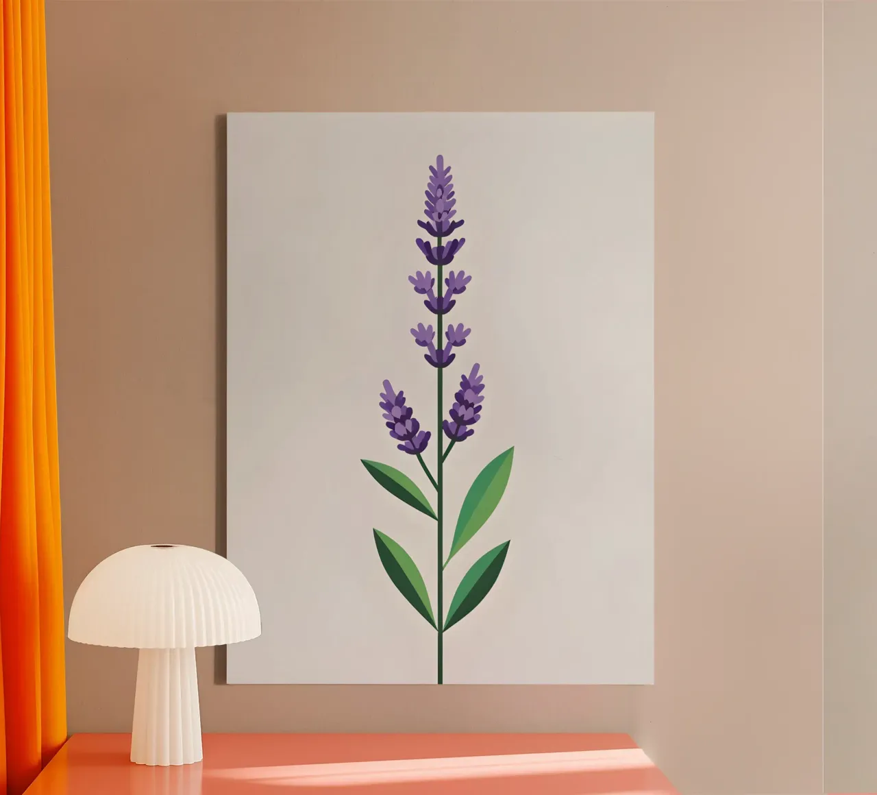 Stelo di lavanda tela con Cornice a cassetta da The Green Room