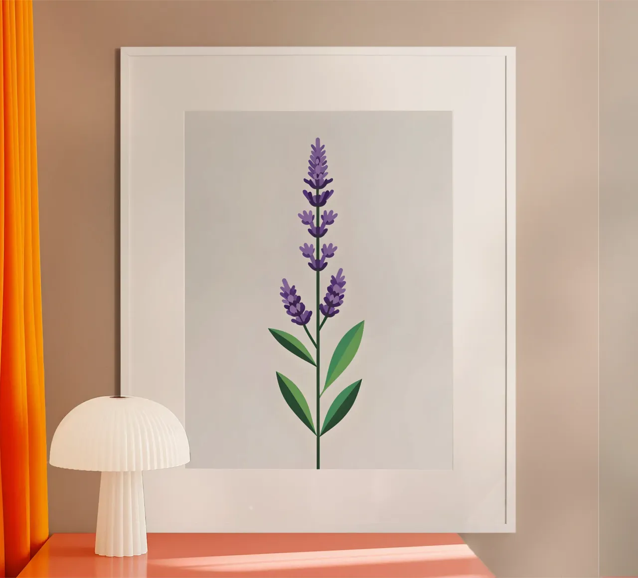Stelo di lavanda poster con telaio in plastica da The Green Room