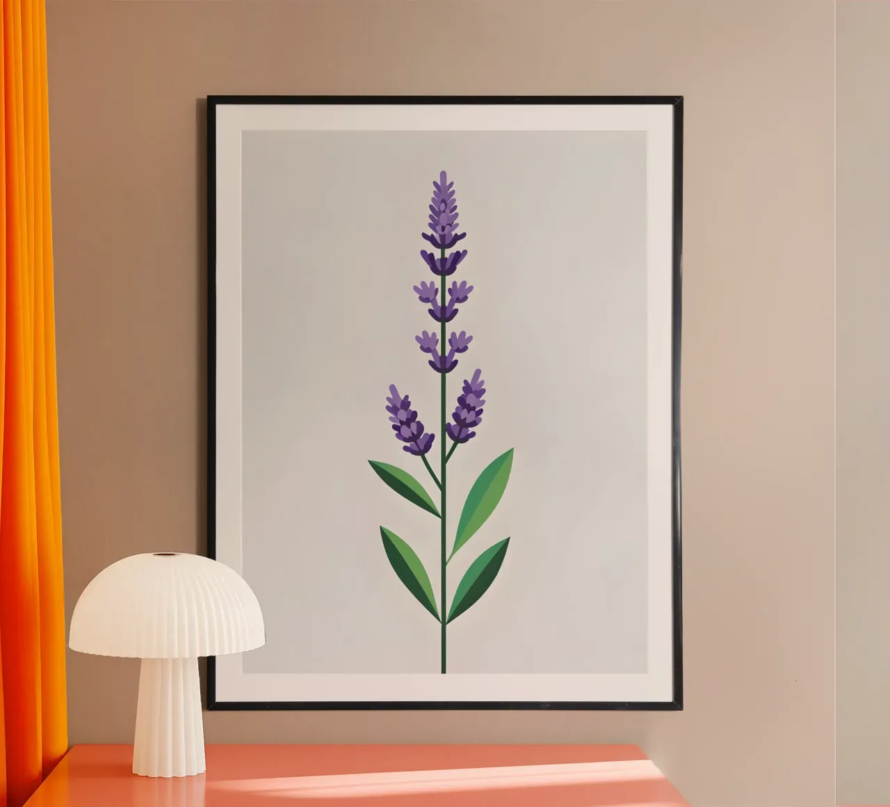 Stelo di lavanda poster con telaio in plastica da The Green Room