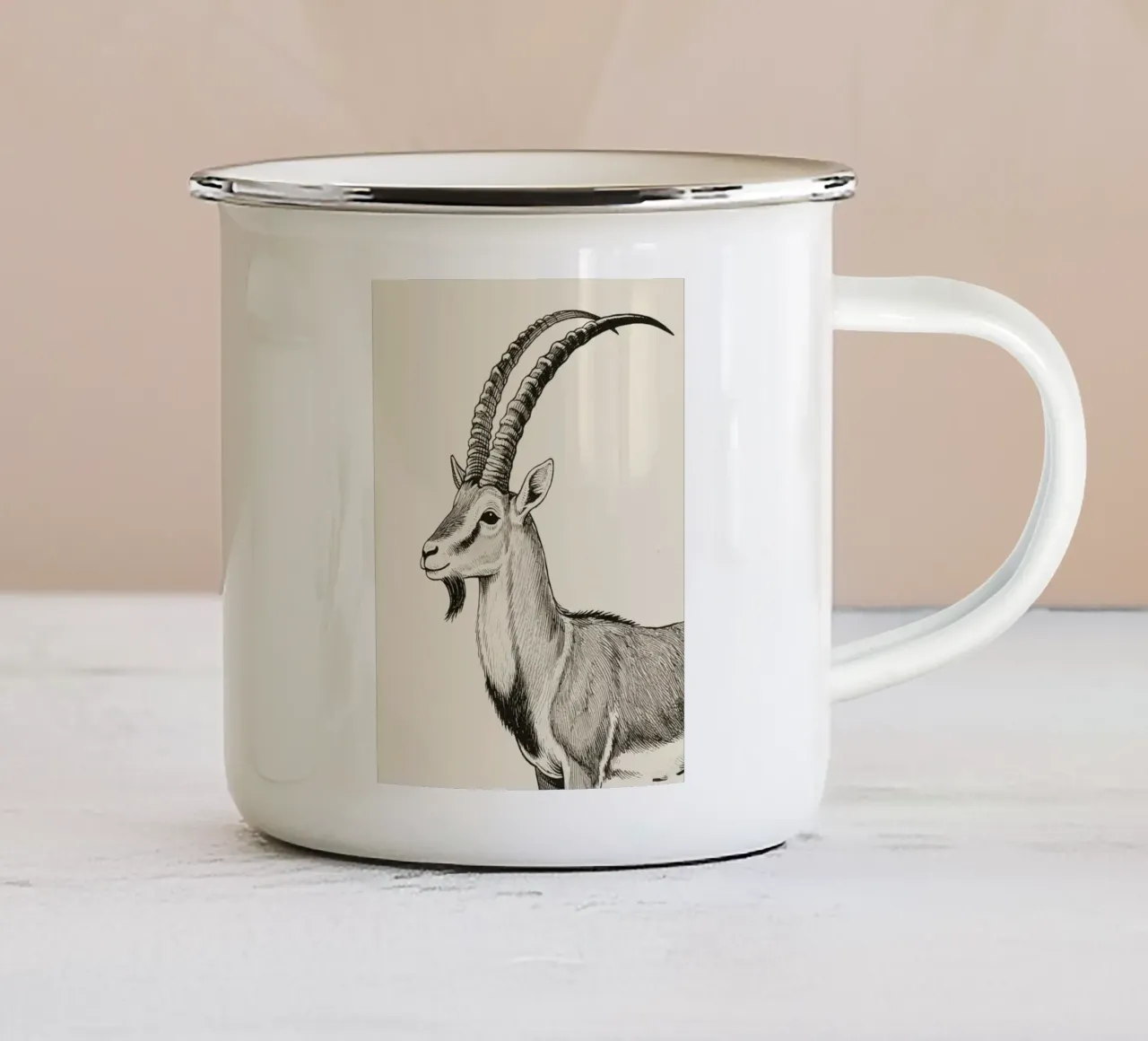 Markhor tazza in smalto da knowledge