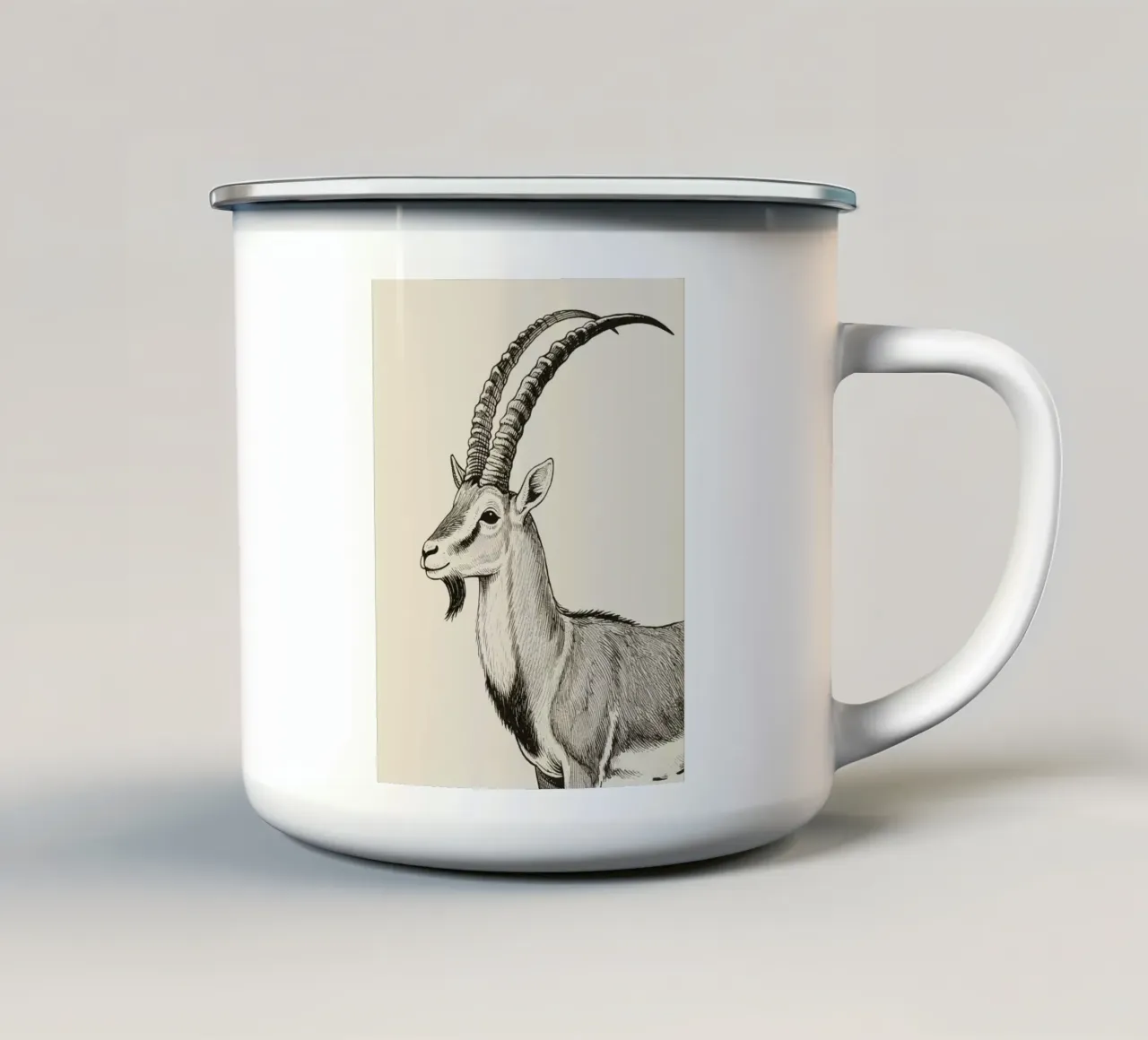 Markhor tazza in smalto da knowledge