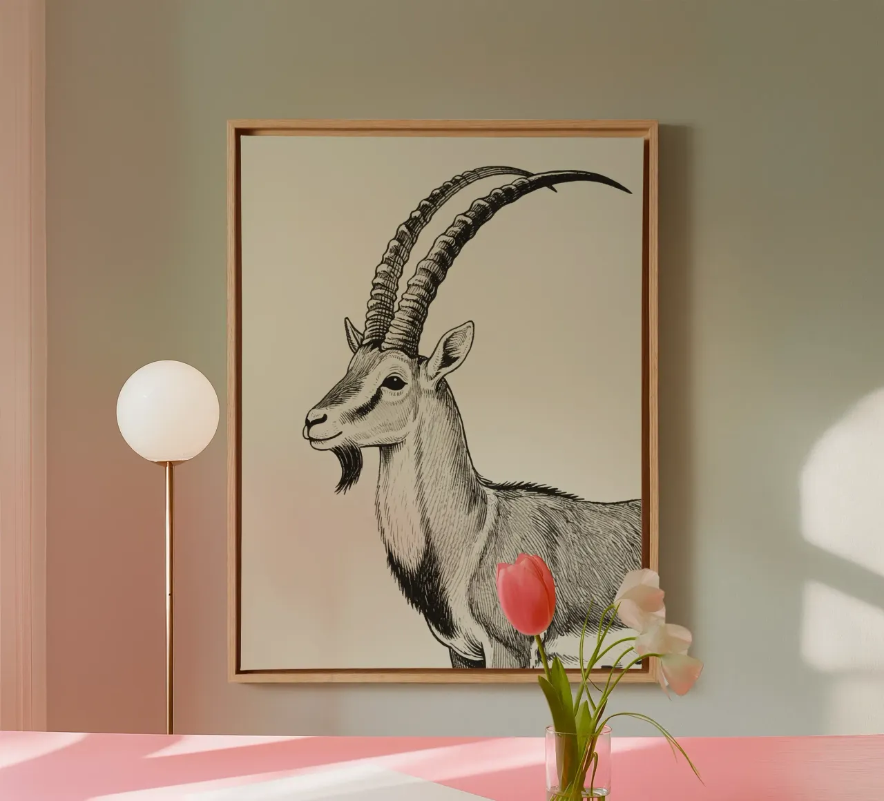 Markhor tela con Cornice a cassetta da knowledge