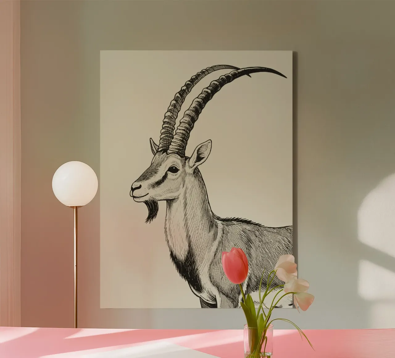 Markhor tela con Cornice a cassetta da knowledge