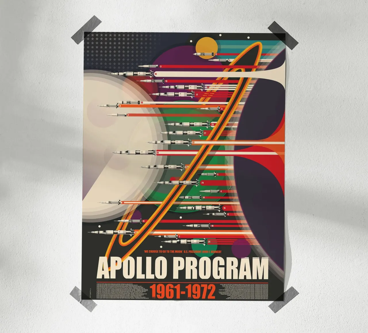 Programma Apollo Saturno V poster da Thomas