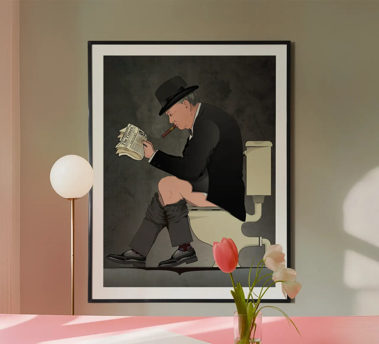 Churchill sul gabinetto poster da Thomas