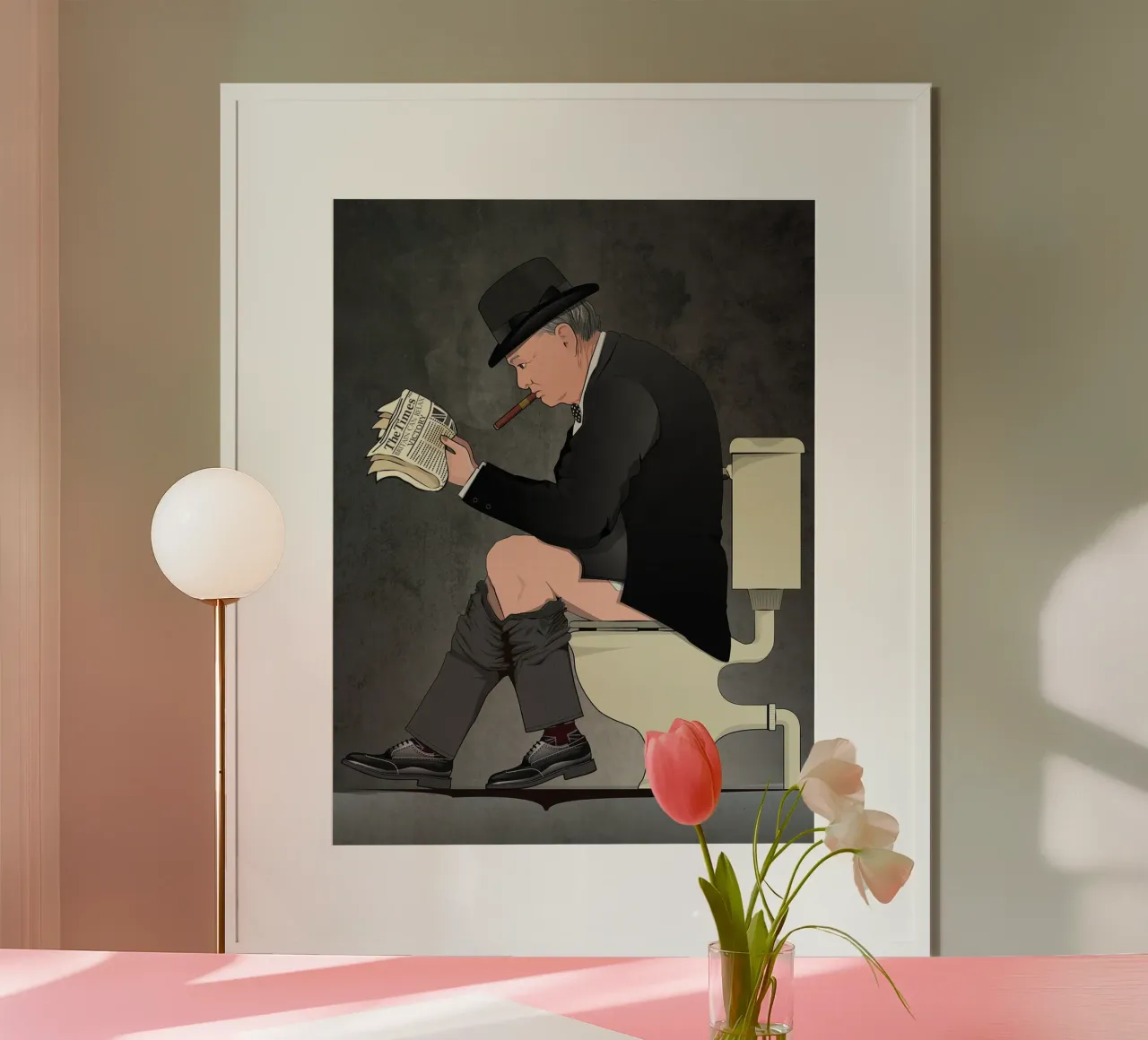 Churchill sul gabinetto poster da Thomas