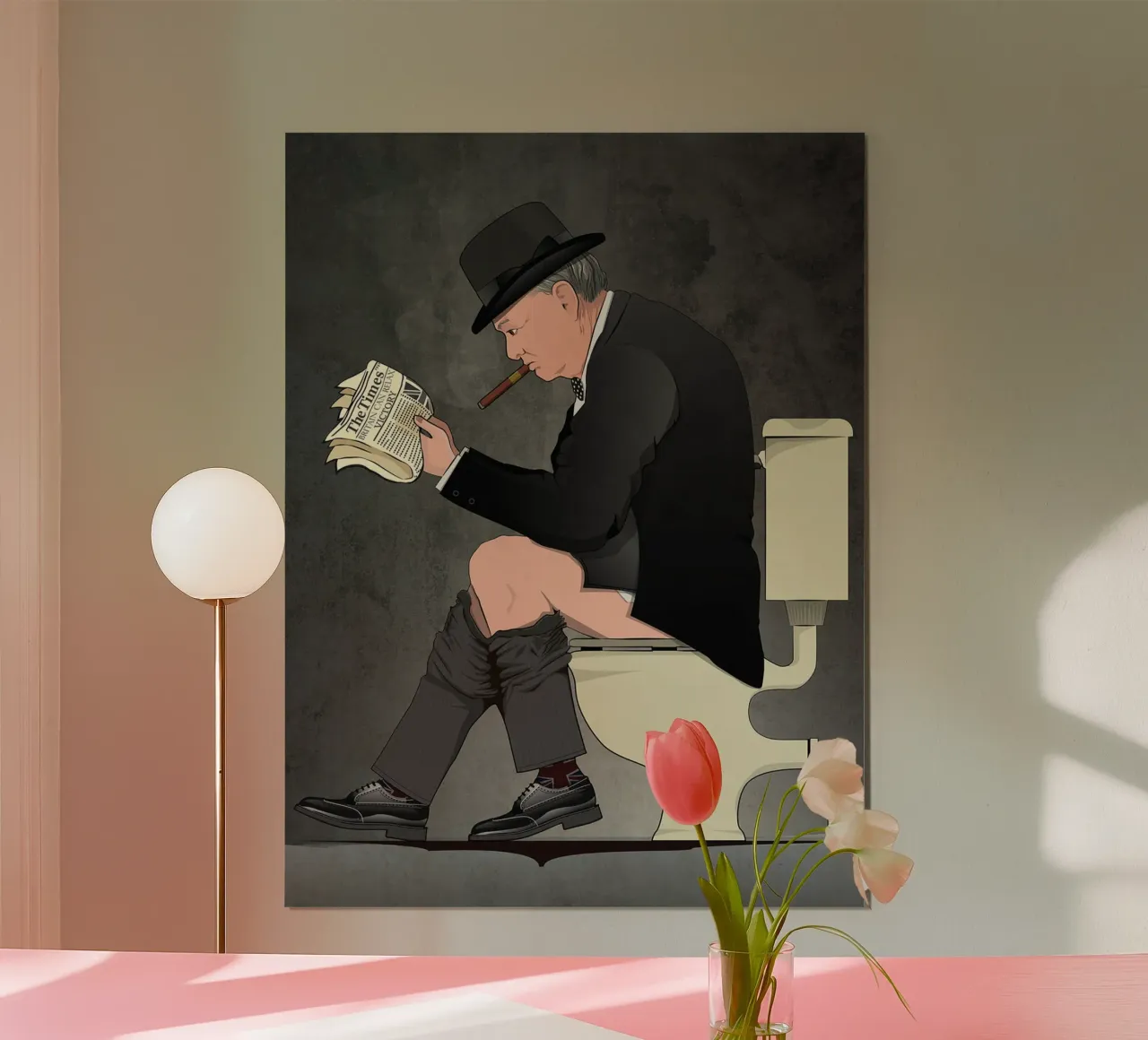 Churchill sul gabinetto poster da Thomas