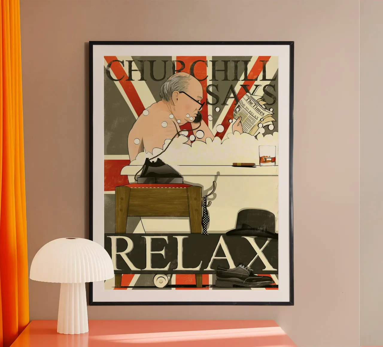 Churchill dice Rilassati poster da Thomas