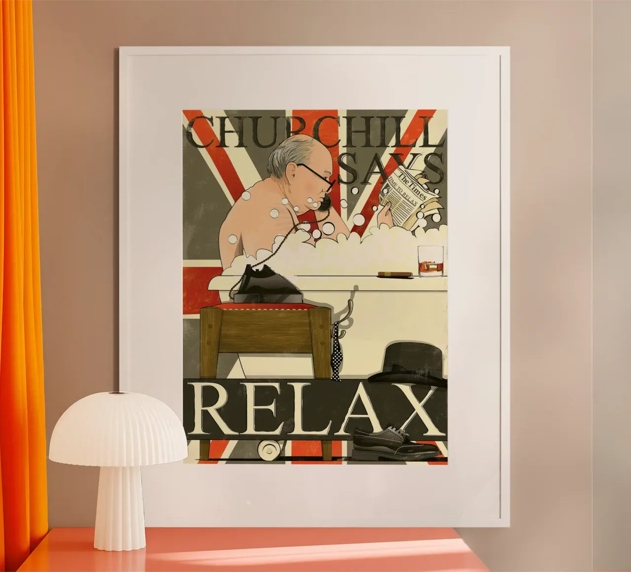 Churchill dice Rilassati poster da Thomas