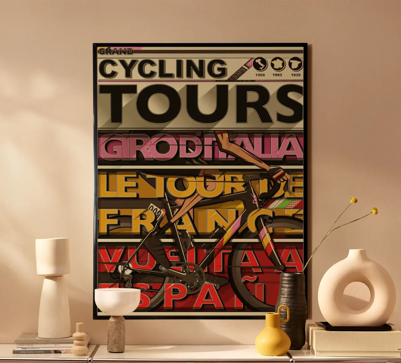 I Grandi Giri in bicicletta poster da Thomas