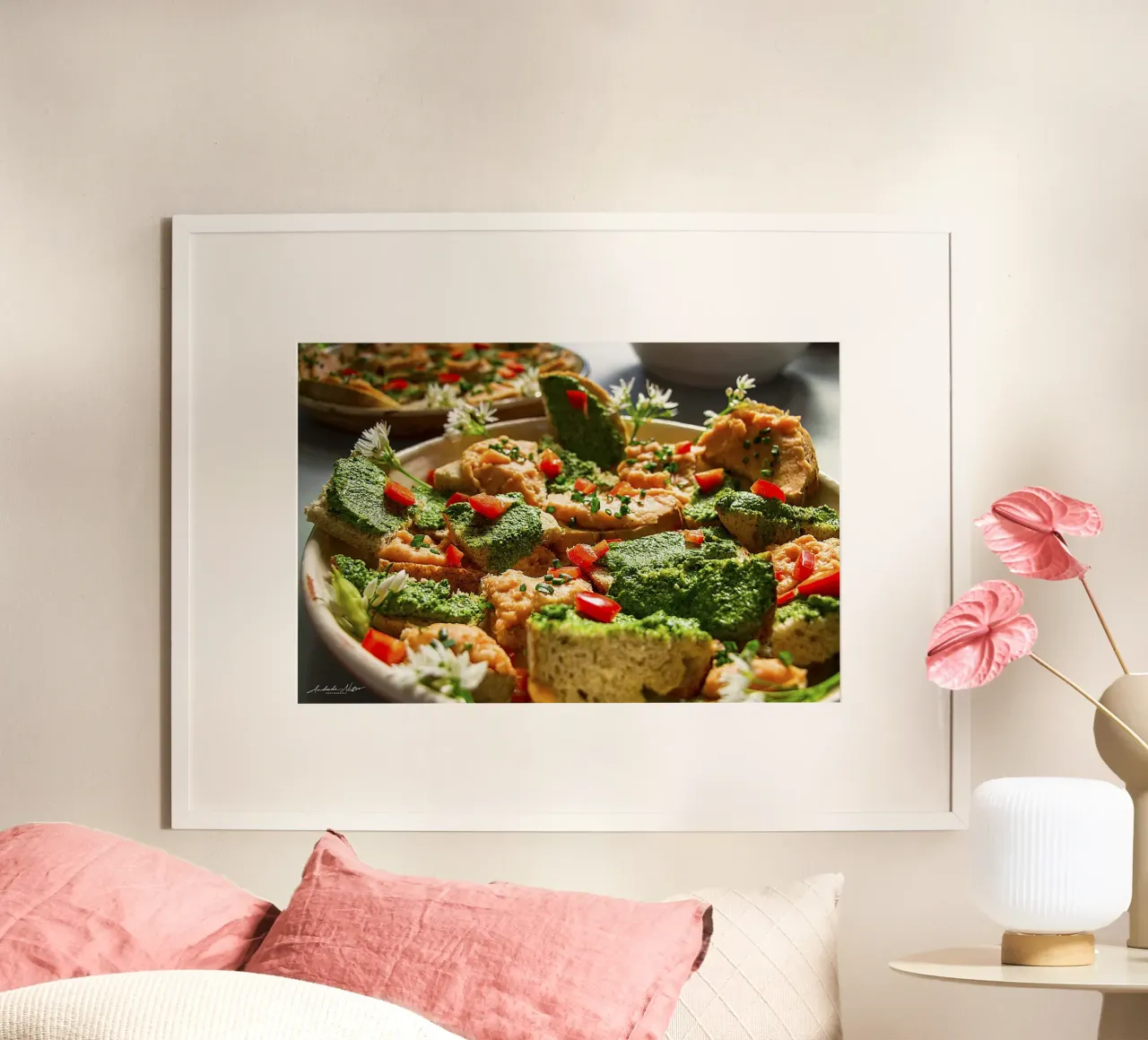 Mini Colorful Bites – Culinary Wall Print poster with plastic frame by jay