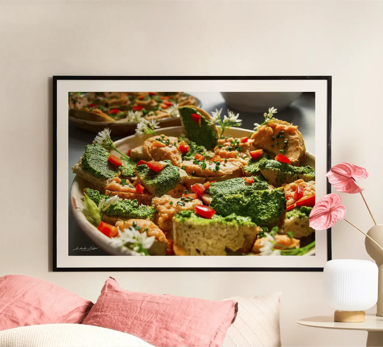 Mini Colorful Bites – Culinary Wall Print poster with plastic frame by jay