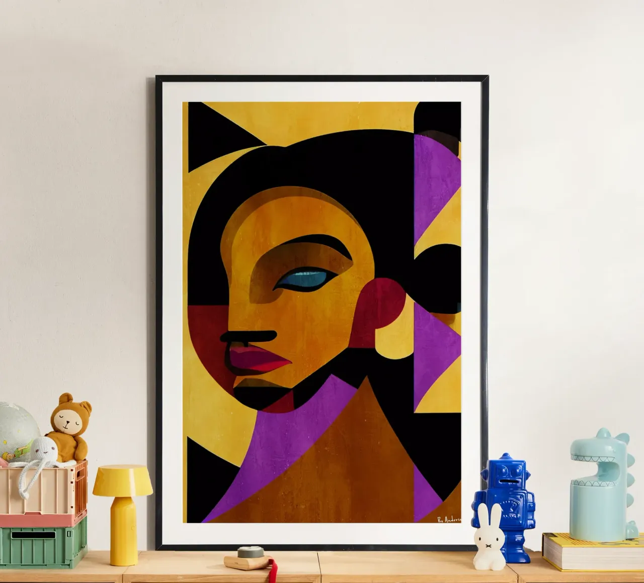 The Girl From Ipanema poster con telaio in legno da Bo Anderson