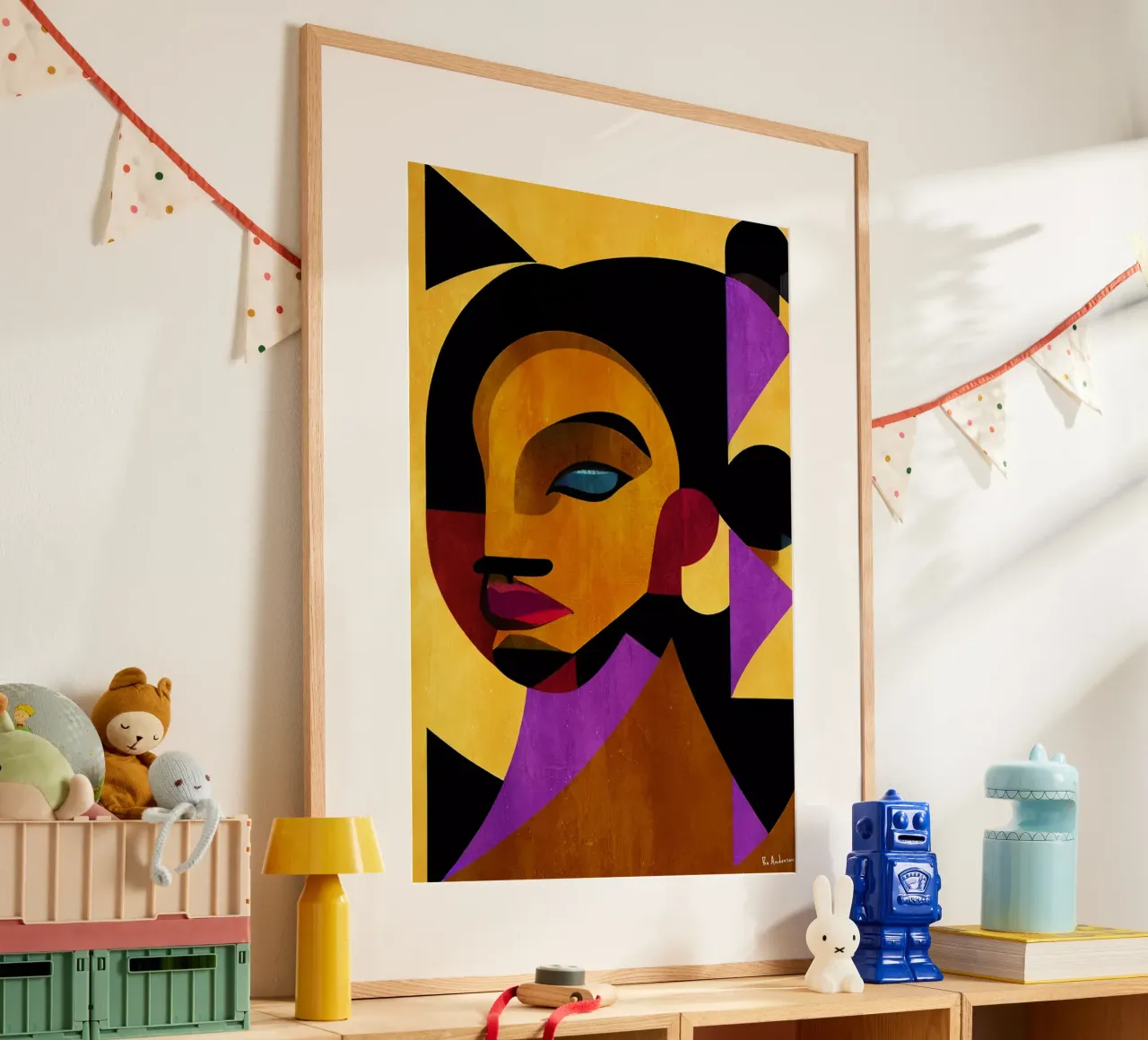 The Girl From Ipanema poster con telaio in legno da Bo Anderson