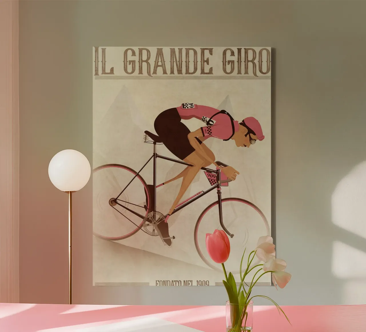 Giro D'Italia Mountain Stage tela con Cornice a cassetta da Thomas