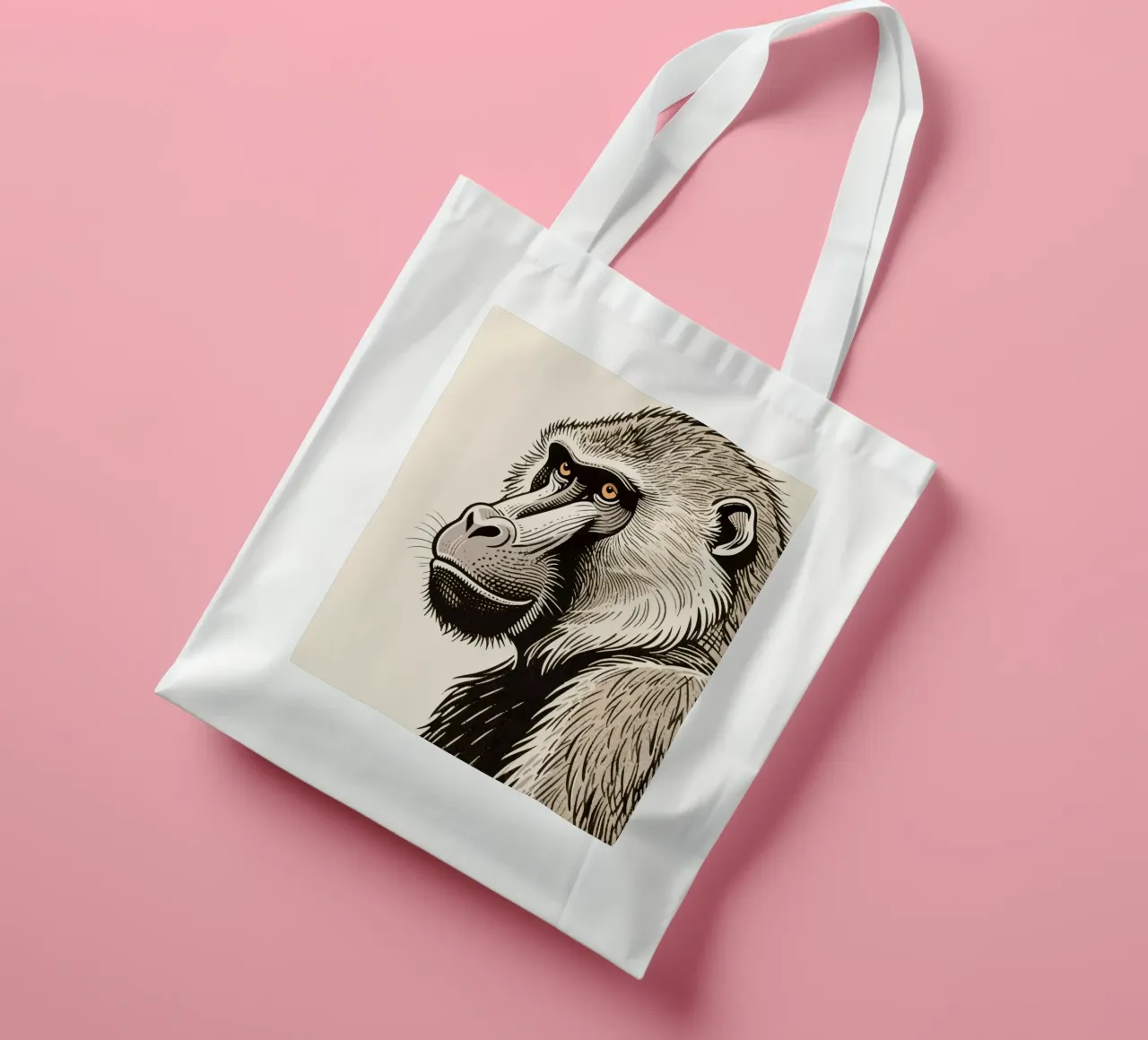 Babbuino borsa in juta da knowledge