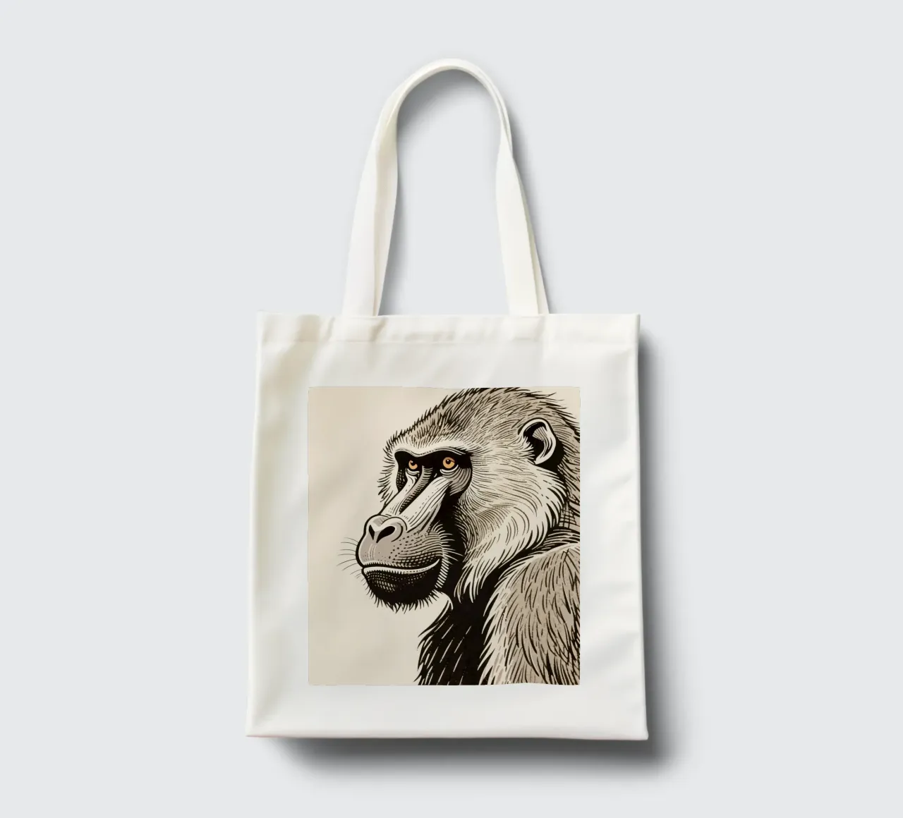 Babbuino borsa in juta da knowledge