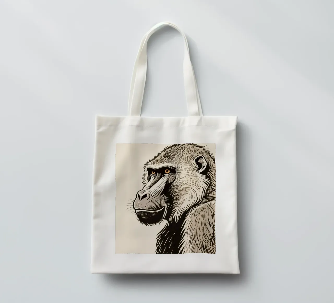 Babbuino borsa in juta da knowledge