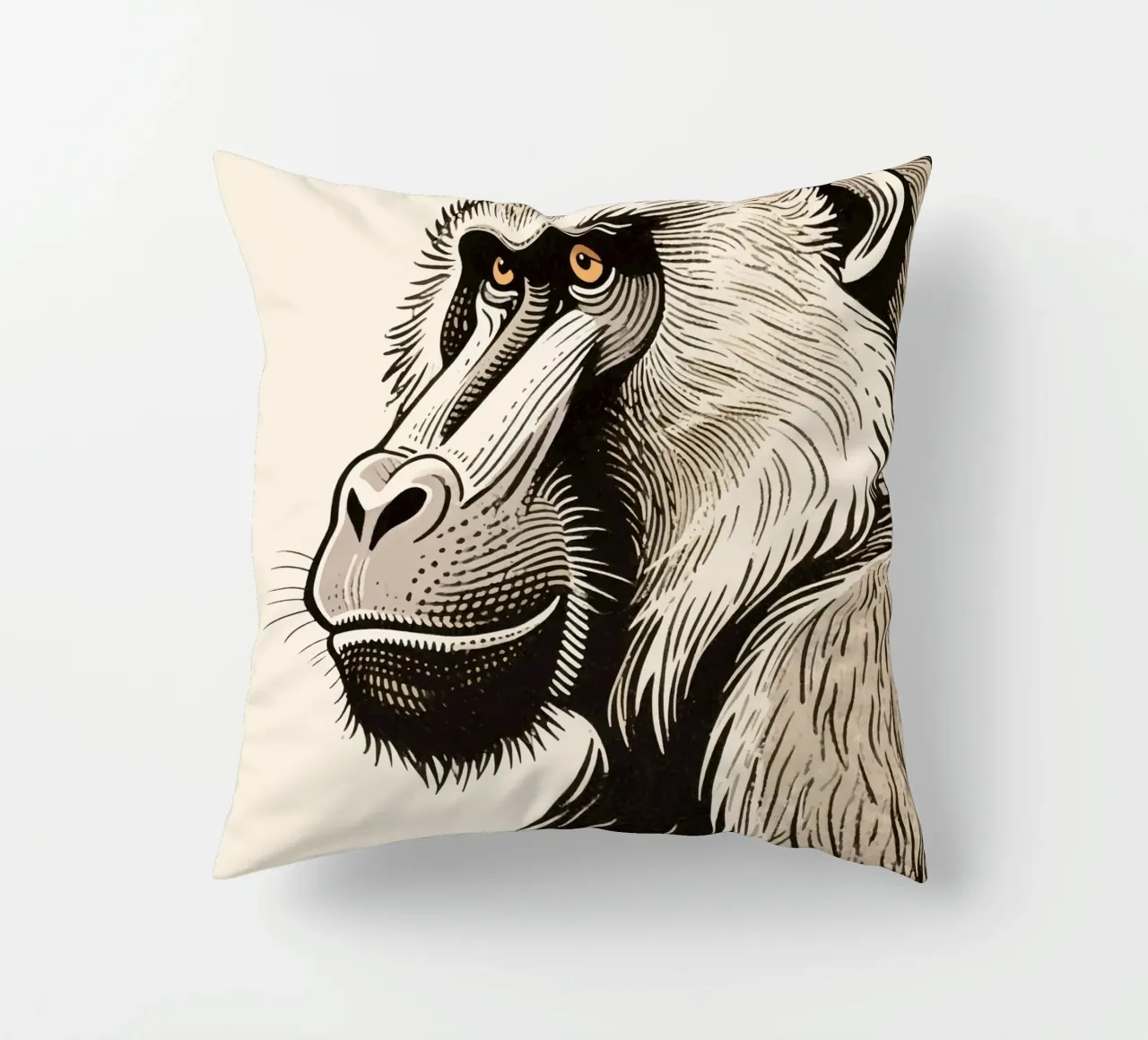 Babbuino cuscino da knowledge