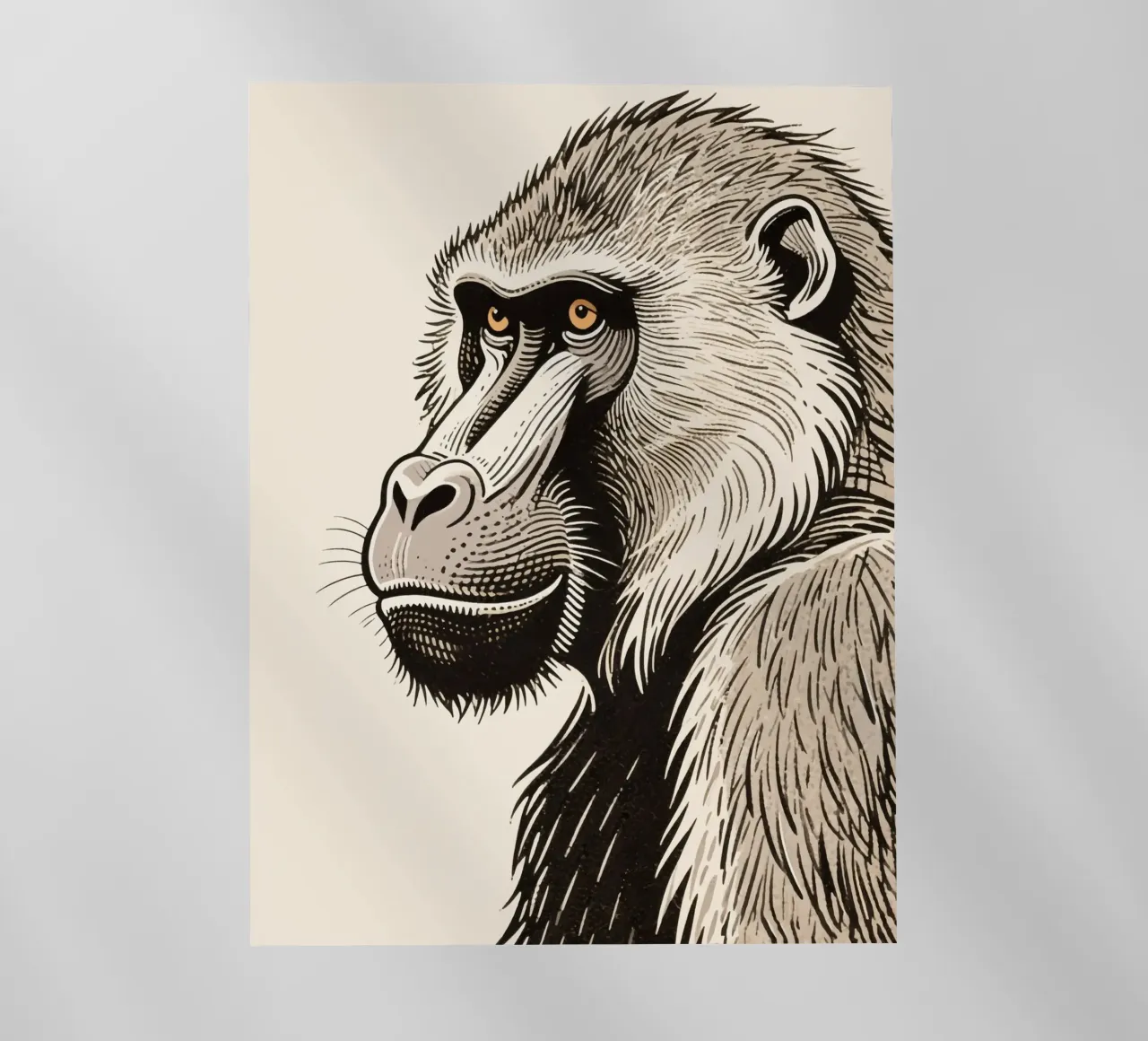 Babbuino pellicola backlit da knowledge