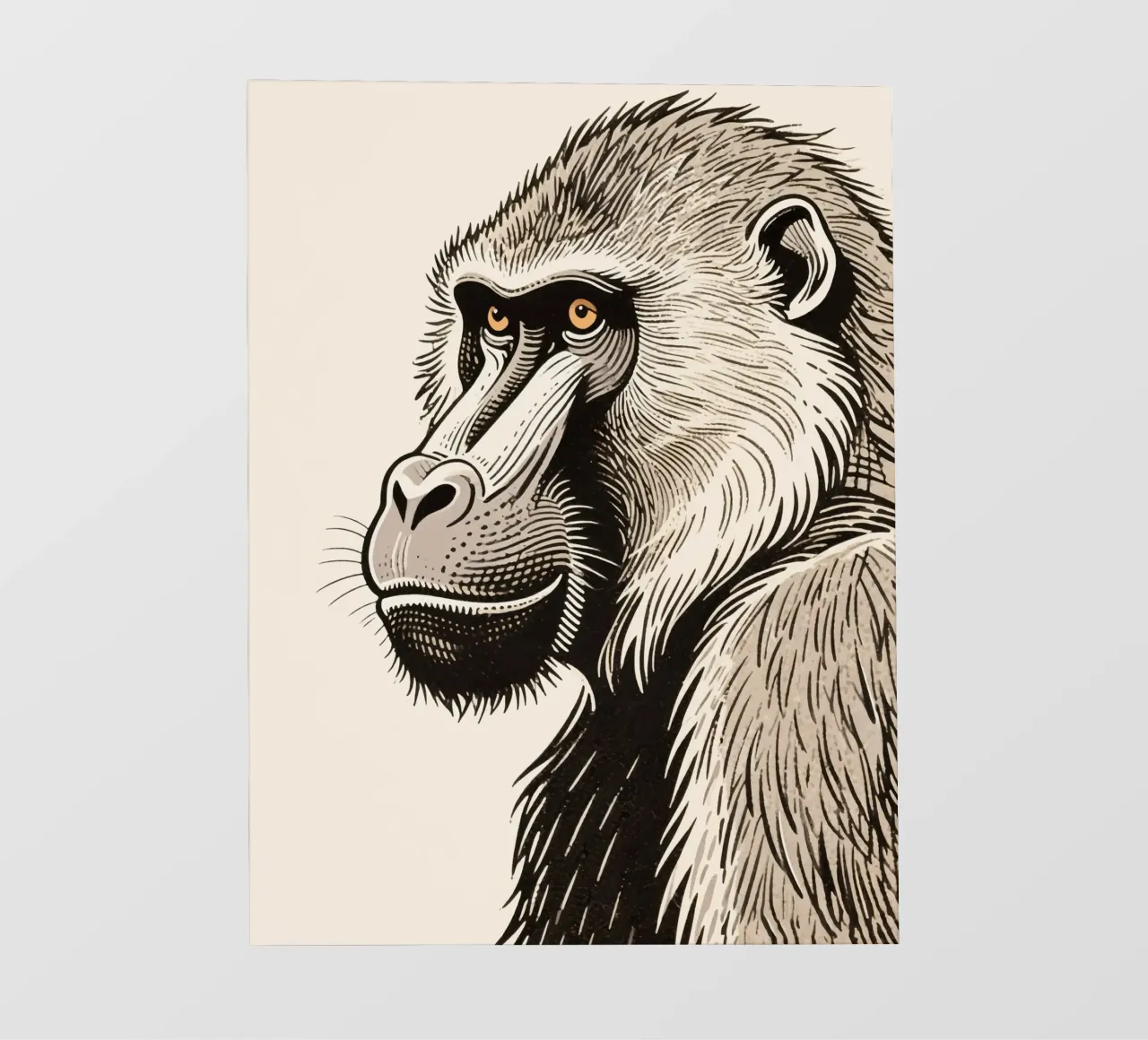 Babbuino pellicola backlit da knowledge