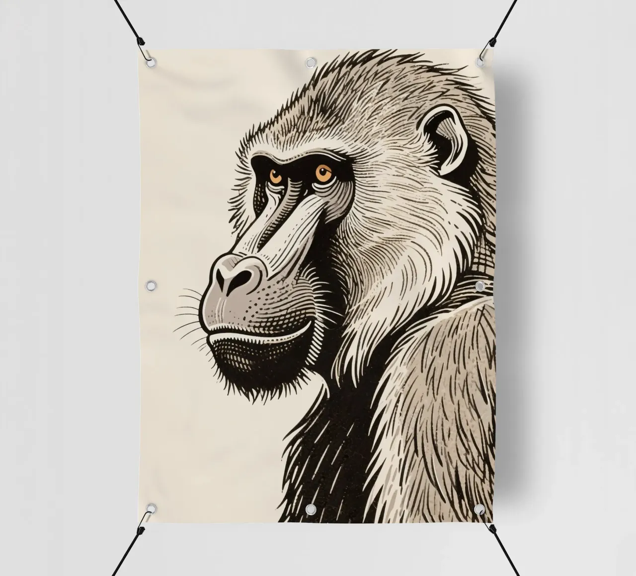 Babbuino telo in pvc da knowledge