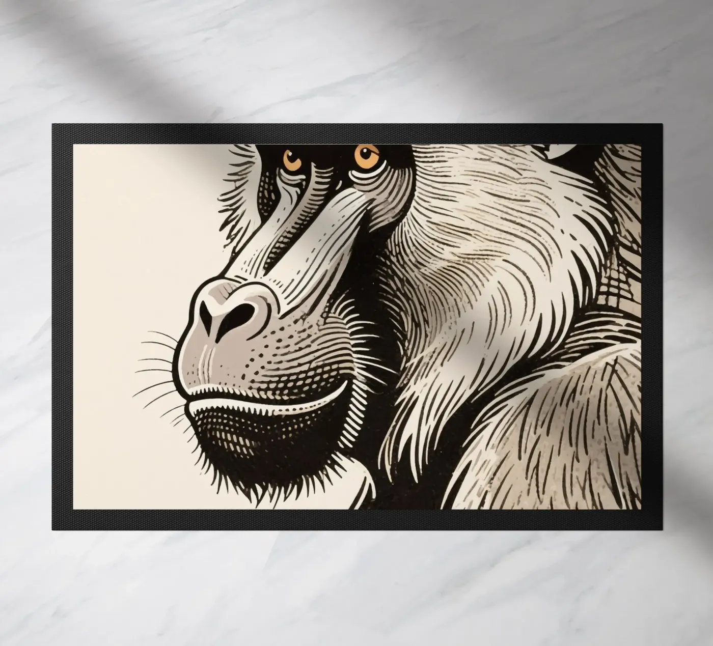 Baboon doormat by knowledge