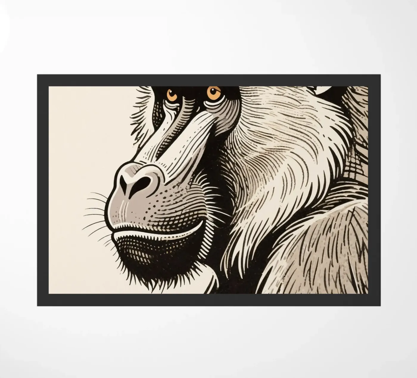 Baboon doormat by knowledge