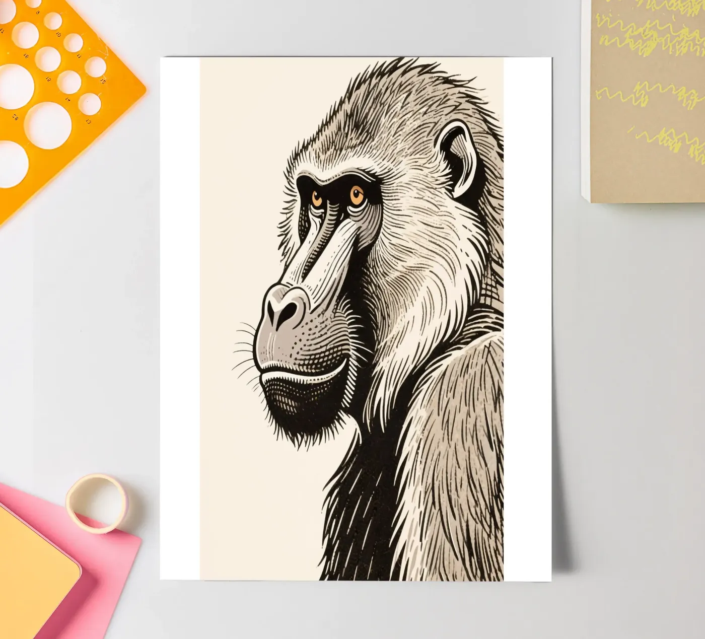 Baboon sticker sheet by knowledge