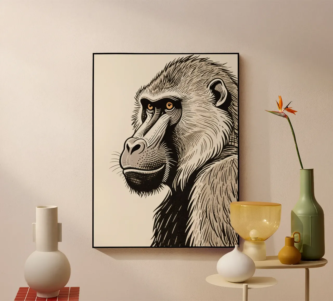 Babbuino plexiglass da knowledge