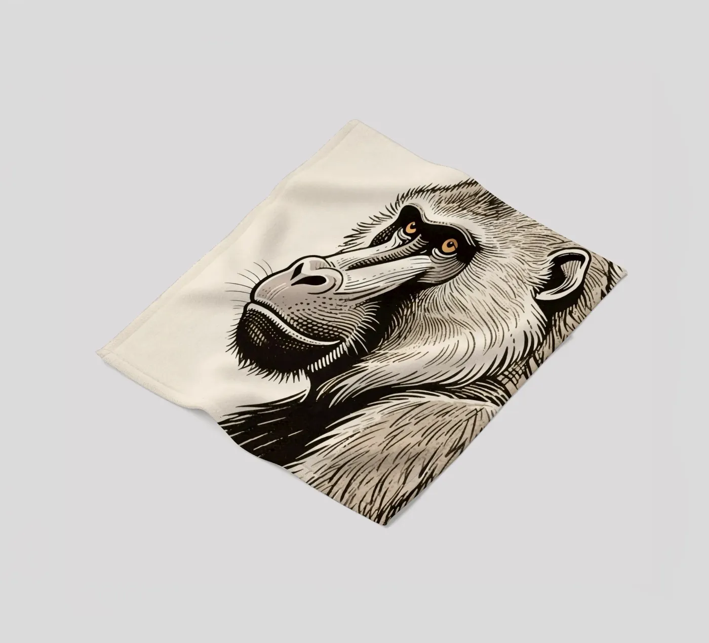 Baboon fleece blanket by knowledge