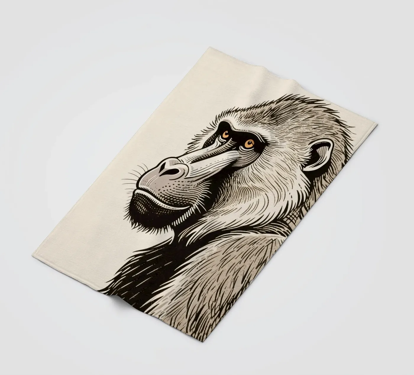 Baboon fleece blanket by knowledge