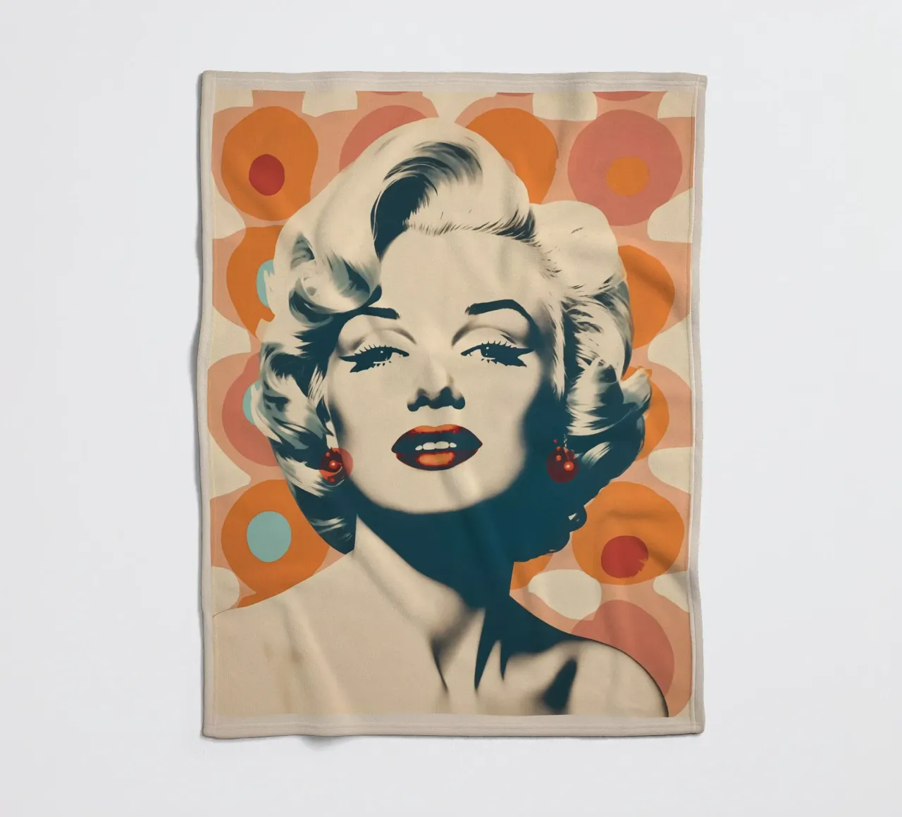 Marilyn Forever Retro Pop Art Fleecedecke von Autofocus