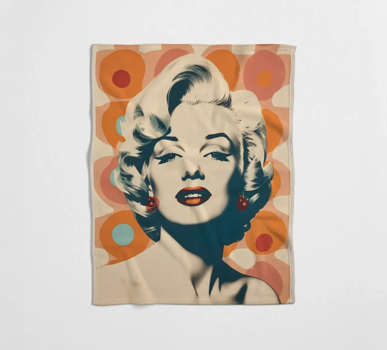 Marilyn Forever Retro Pop Art Fleecedecke von Autofocus