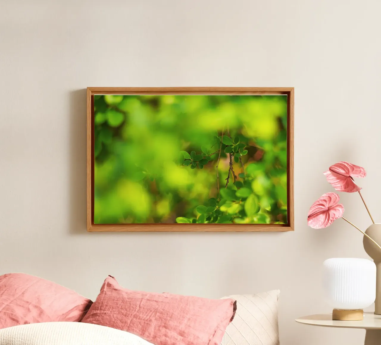 Immersed in Greenery – Nature Print canvas with Floater frame by jay