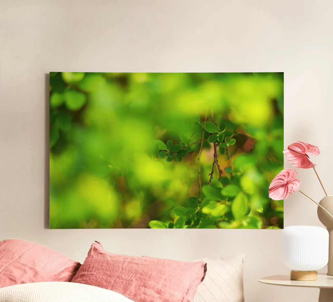 Immersed in Greenery – Nature Print canvas with Floater frame by jay