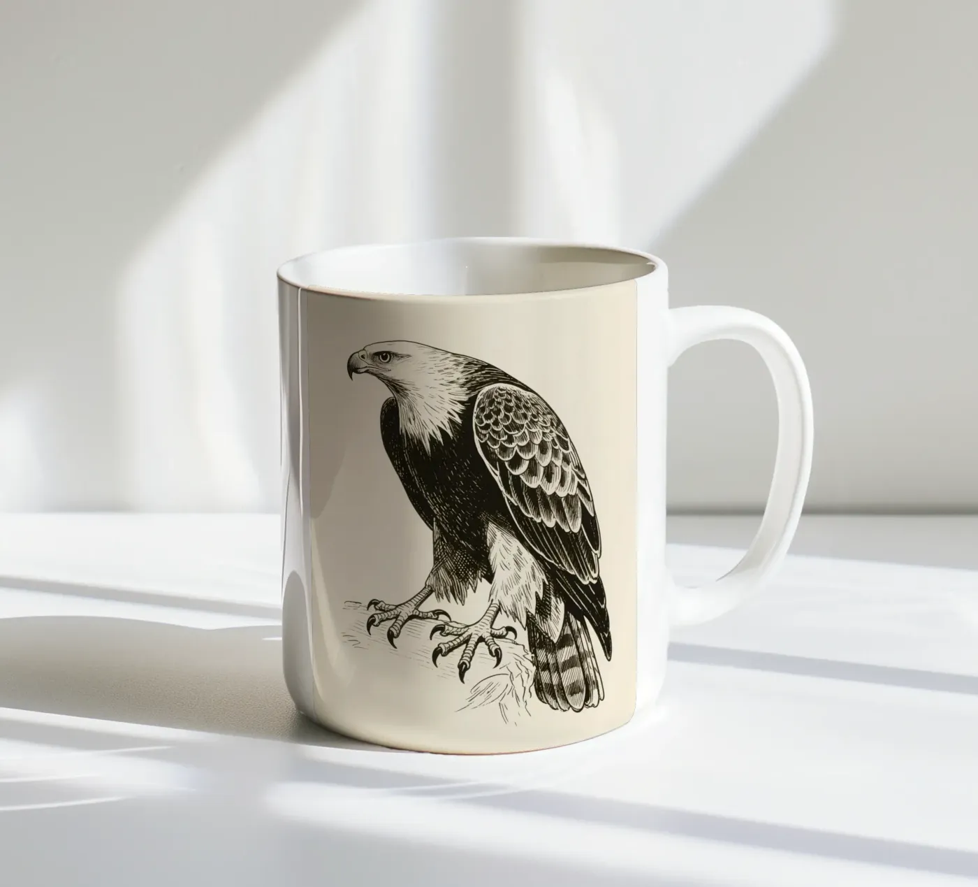 Hawk ceramic mug by knowledge