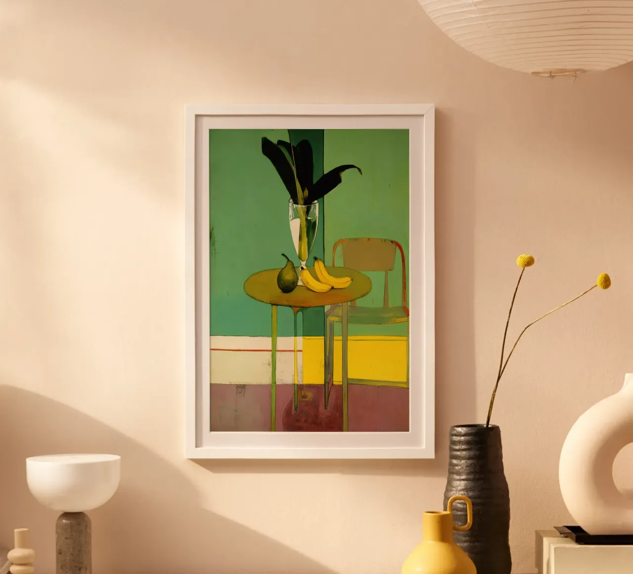 Fruits On Table poster con telaio in alluminio da treechild