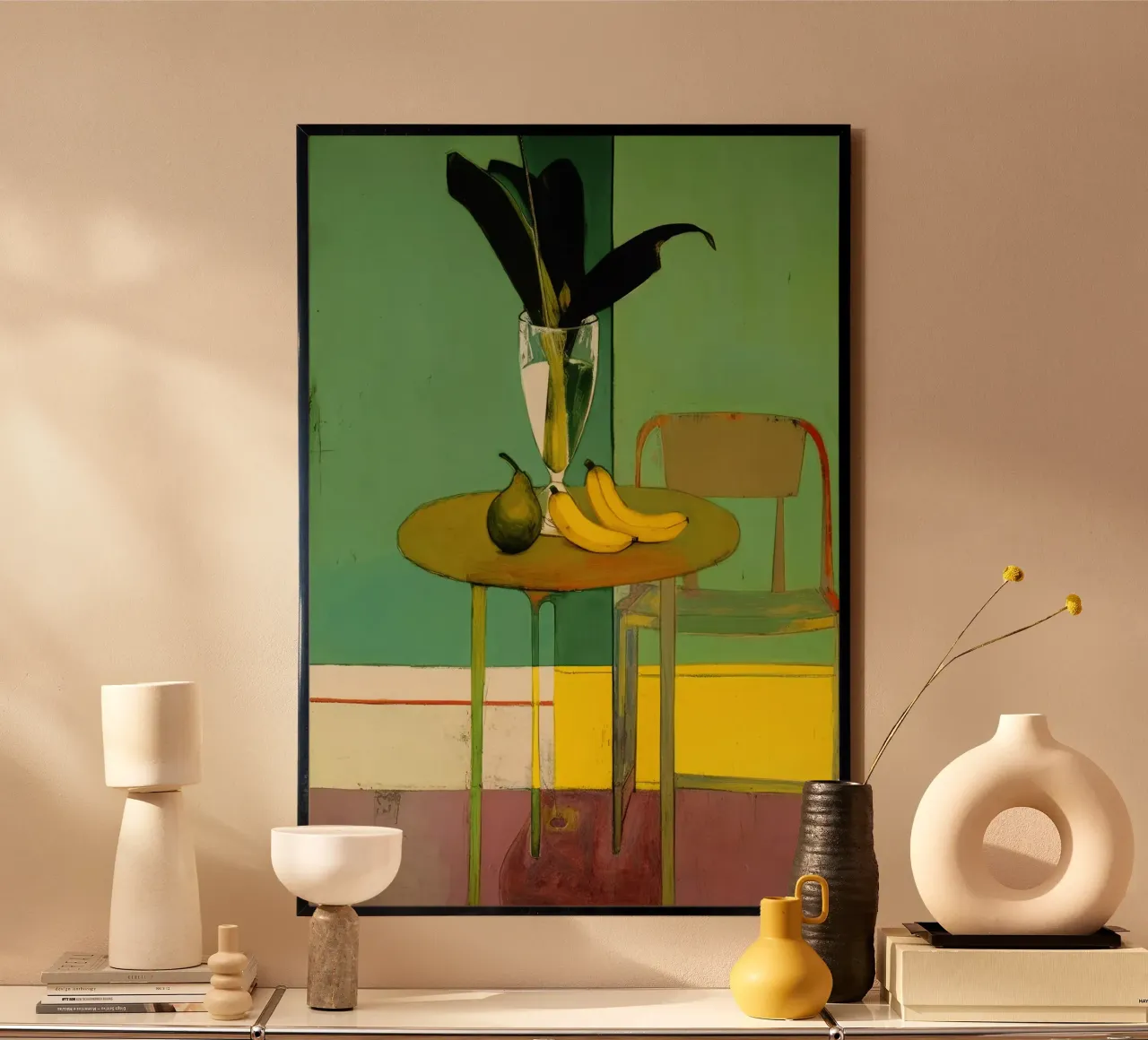 Fruits On Table poster con telaio in alluminio da treechild