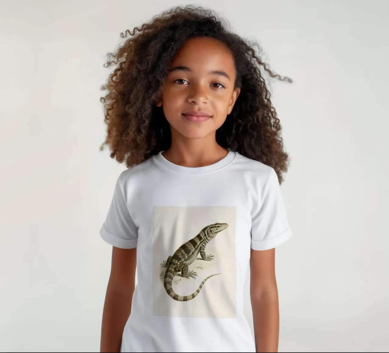 Lucertola t-shirt bambini da knowledge