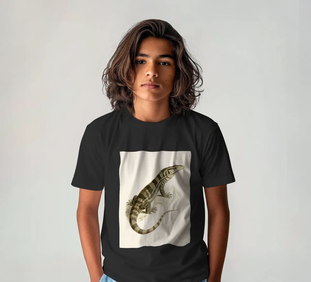 Lucertola t-shirt bambini da knowledge