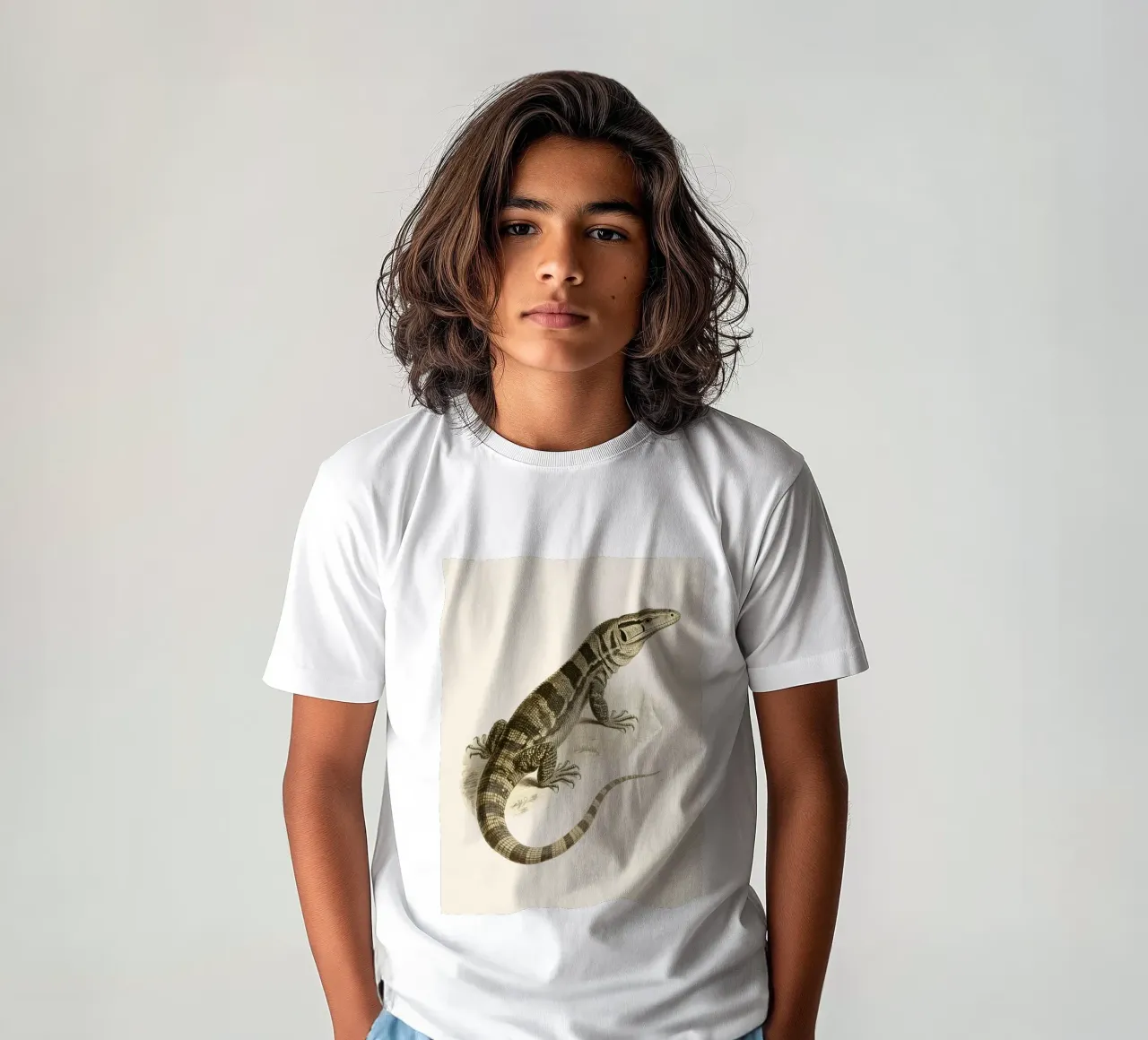 Lucertola t-shirt bambini da knowledge