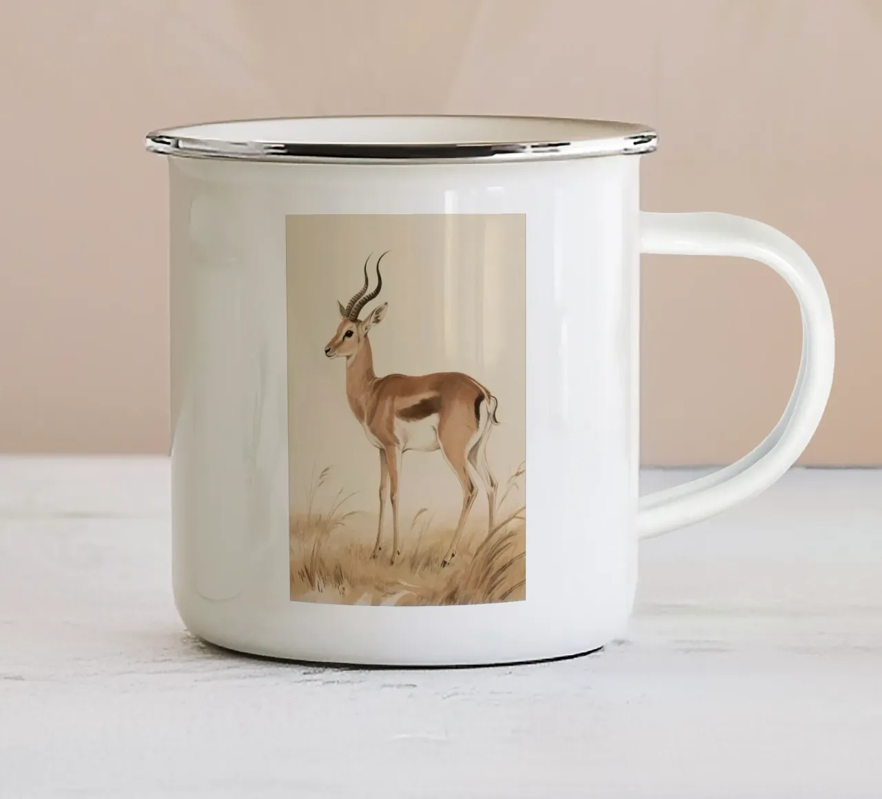 Antilope tazza in smalto da knowledge