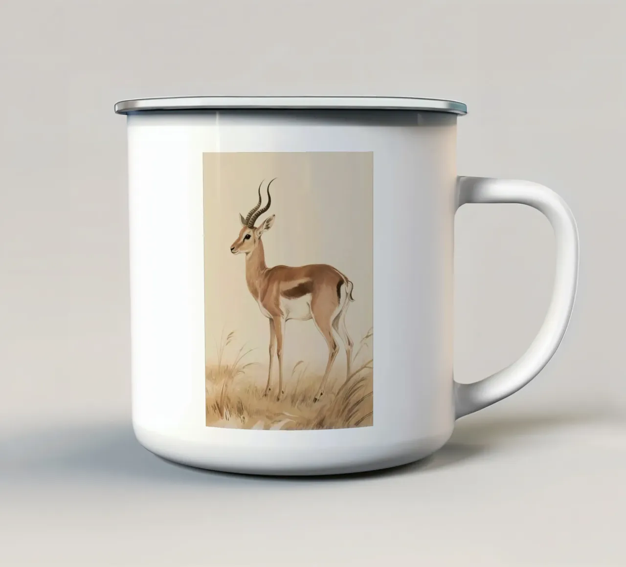 Antilope tazza in smalto da knowledge