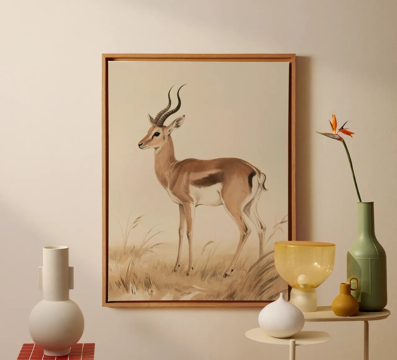 Antilope tela con Cornice a cassetta da knowledge