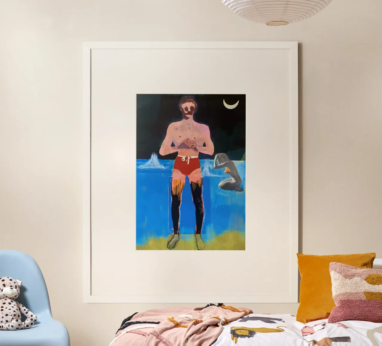 Peter Doig - Bagnante per la secessione, 2020 poster con telaio in alluminio da Milfordpaint