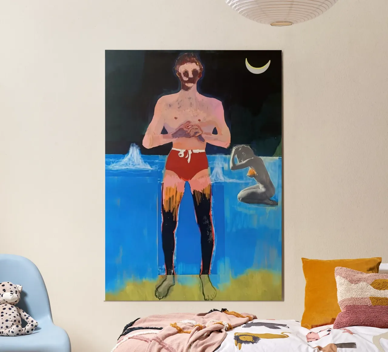 Peter Doig - Bagnante per la secessione, 2020 poster con telaio in alluminio da Milfordpaint