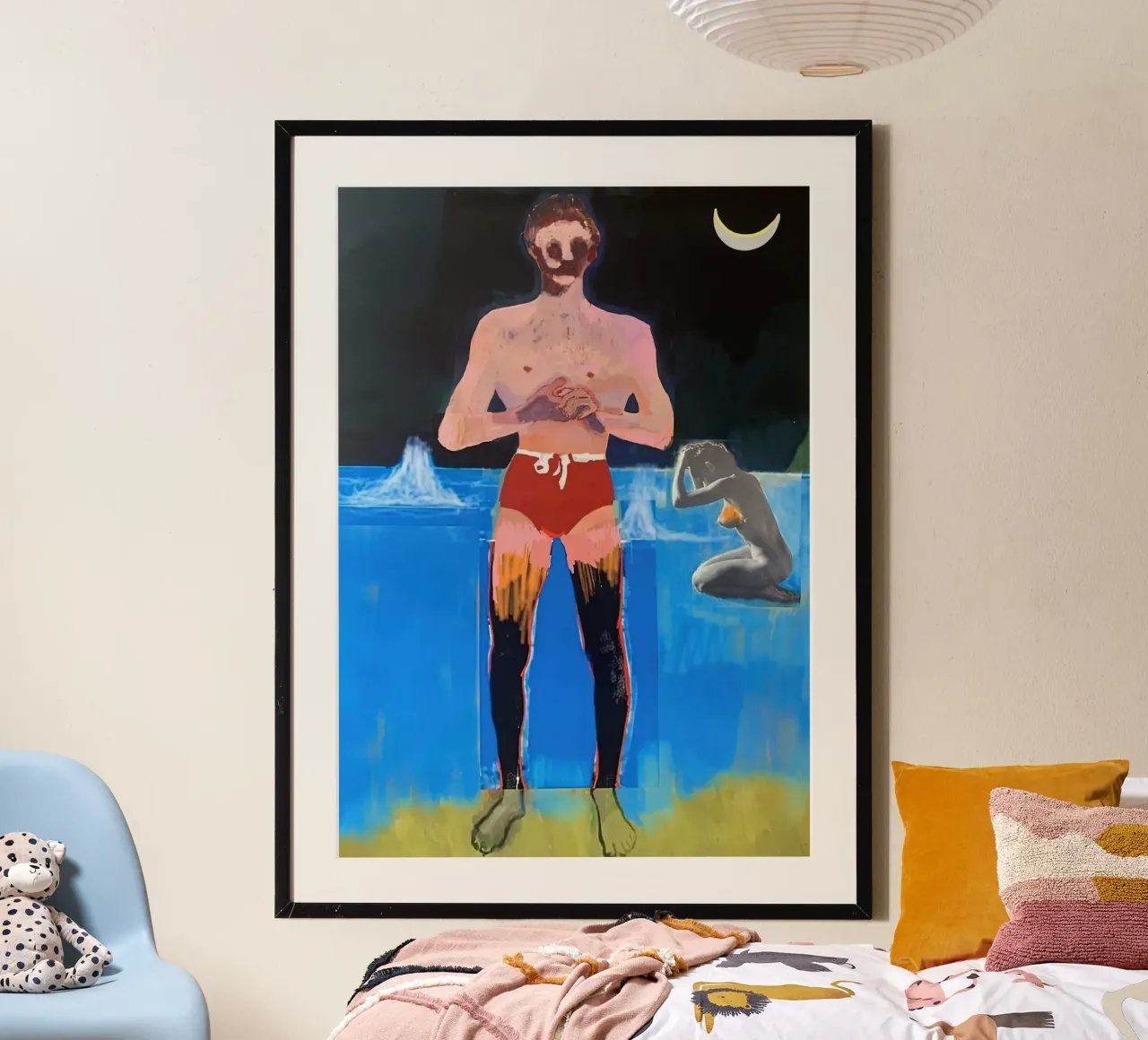 Peter Doig - Bagnante per la secessione, 2020 poster con telaio in alluminio da Milfordpaint