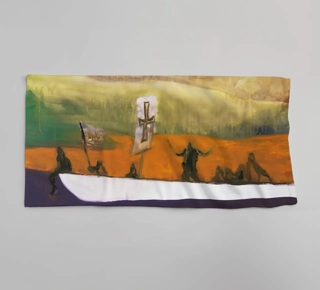Peter Doig - Canoa, 2008 asciugamano da bagno da Milfordpaint