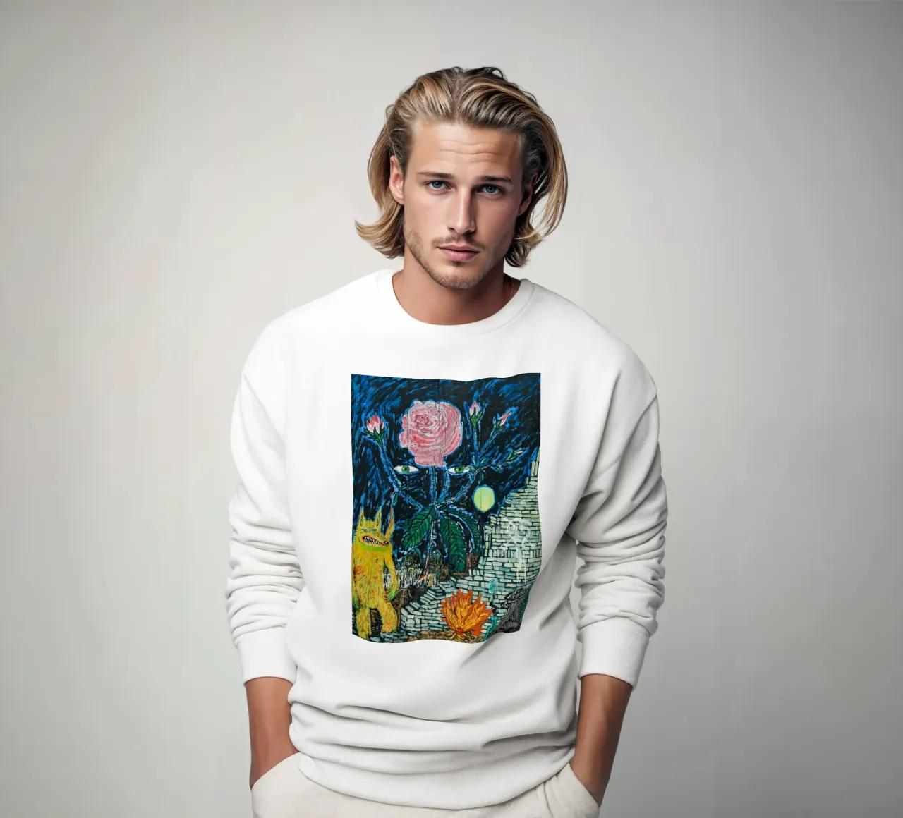 Peter Doig - Cane freddo felpa da Milfordpaint